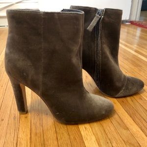Joie velvet dark sage booties